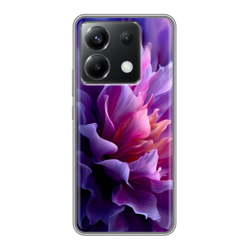 Силиконовый чехол на Xiaomi Poco X6 5G с принтом женский цветы Силиконовый чехол на Xiaomi Poco X6 5G с принтом женский цветы