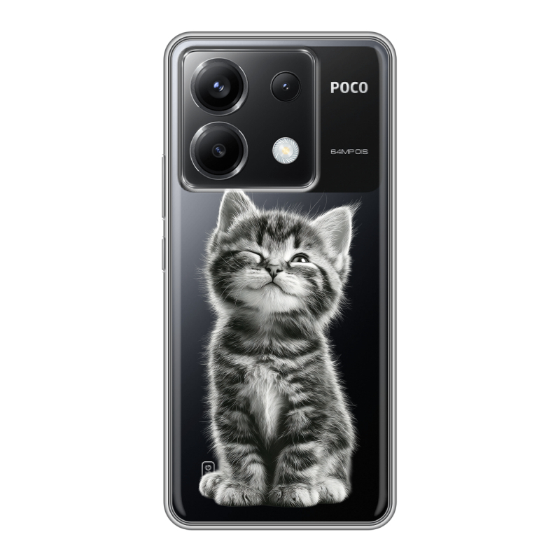 Силиконовый чехол на Xiaomi Poco X6 5G с принтом Котенок Силиконовый чехол на Xiaomi Poco X6 5G с принтом Котенок