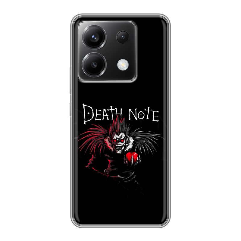 Силиконовый чехол на Xiaomi Poco X6 5G с принтом Death note Тетрадь смерти Силиконовый чехол на Xiaomi Poco X6 5G с принтом Death note Тетрадь смерти