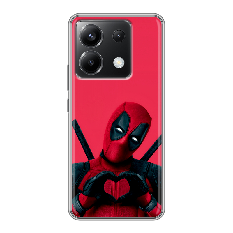 Силиконовый чехол на Xiaomi Poco X6 5G с принтом Дедпул Deadpool Силиконовый чехол на Xiaomi Poco X6 5G с принтом Дедпул Deadpool