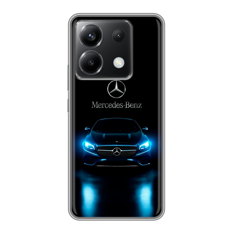 Силиконовый чехол на Xiaomi Poco X6 5G с принтом Mercedes Мерседес Силиконовый чехол на Xiaomi Poco X6 5G с принтом Mercedes Мерседес