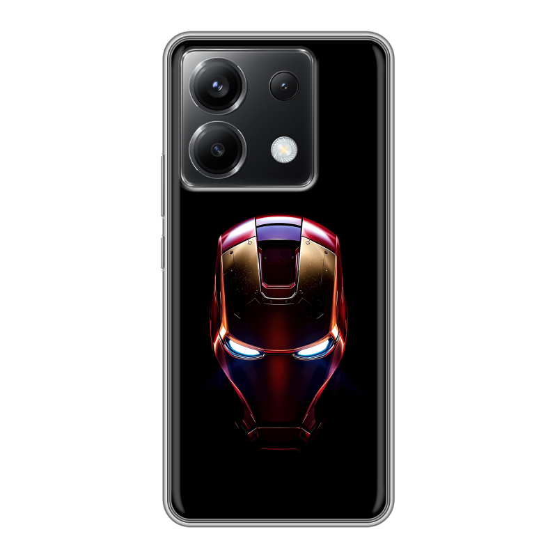 Силиконовый чехол на Xiaomi Poco X6 5G с принтом IronMan Железный человек Силиконовый чехол на Xiaomi Poco X6 5G с принтом IronMan Железный человек