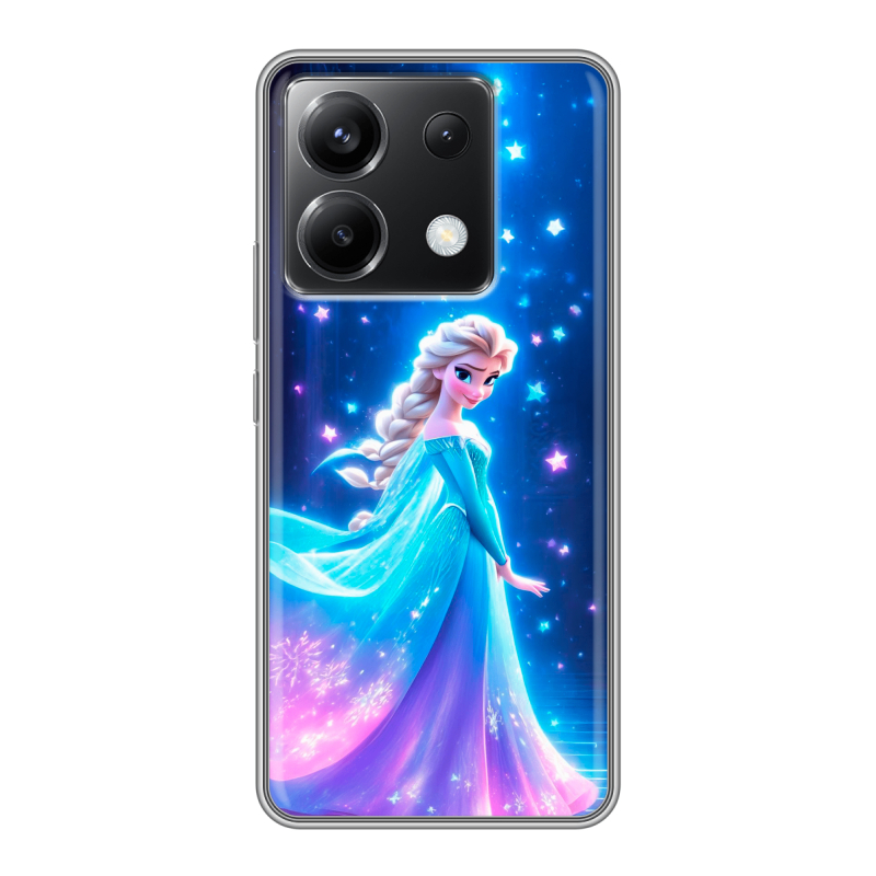 Силиконовый чехол на Xiaomi Poco X6 5G с принтом Холодное сердце Frozen Силиконовый чехол на Xiaomi Poco X6 5G с принтом Холодное сердце Frozen