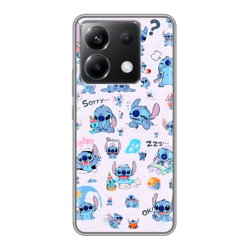 Силиконовый чехол на Xiaomi Poco X6 5G с принтом Лило и Стич Силиконовый чехол на Xiaomi Poco X6 5G с принтом Лило и Стич