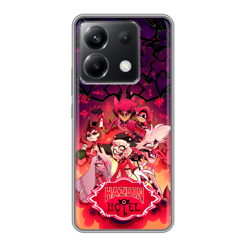 Силиконовый чехол на Xiaomi Poco X6 5G с принтом Hazbin Hotel Отель Хазбин Силиконовый чехол на Xiaomi Poco X6 5G с принтом Hazbin Hotel Отель Хазбин
