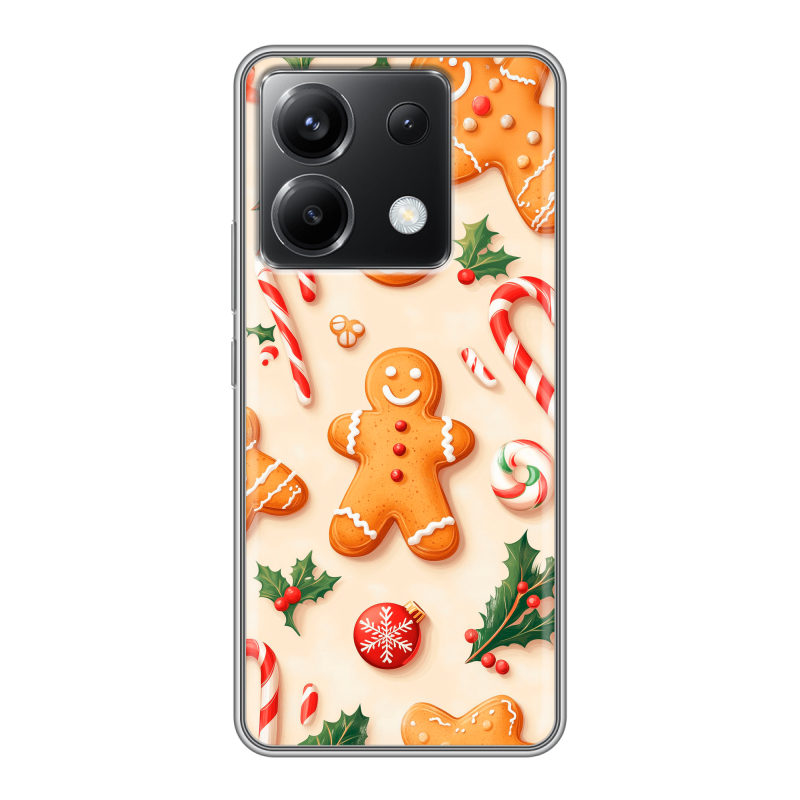 Силиконовый чехол на Xiaomi Poco X6 5G с принтом Новый год Силиконовый чехол на Xiaomi Poco X6 5G с принтом Новый год