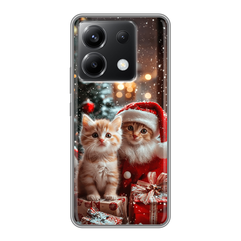 Силиконовый чехол на Xiaomi Poco X6 5G с принтом Новый год Силиконовый чехол на Xiaomi Poco X6 5G с принтом Новый год