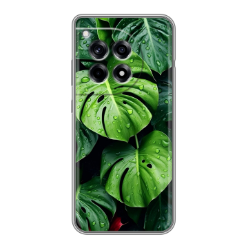Силиконовый чехол на OnePlus Ace 3 с принтом Листья