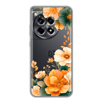 Силиконовый чехол на OnePlus Ace 3 с принтом Цветы принт