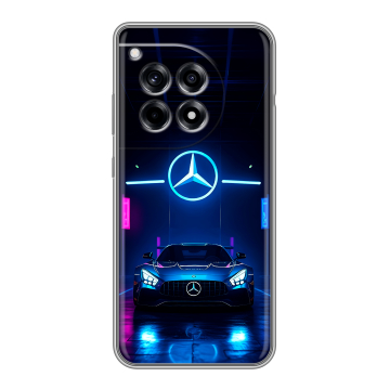 Силиконовый чехол на OnePlus Ace 3 с принтом Mercedes Мерседес
