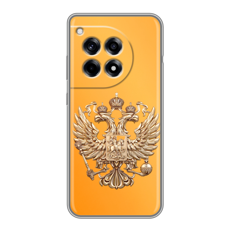 Силиконовый чехол на OnePlus Ace 3 с принтом Герб Флаг России Силиконовый чехол на OnePlus Ace 3 с принтом Герб Флаг России