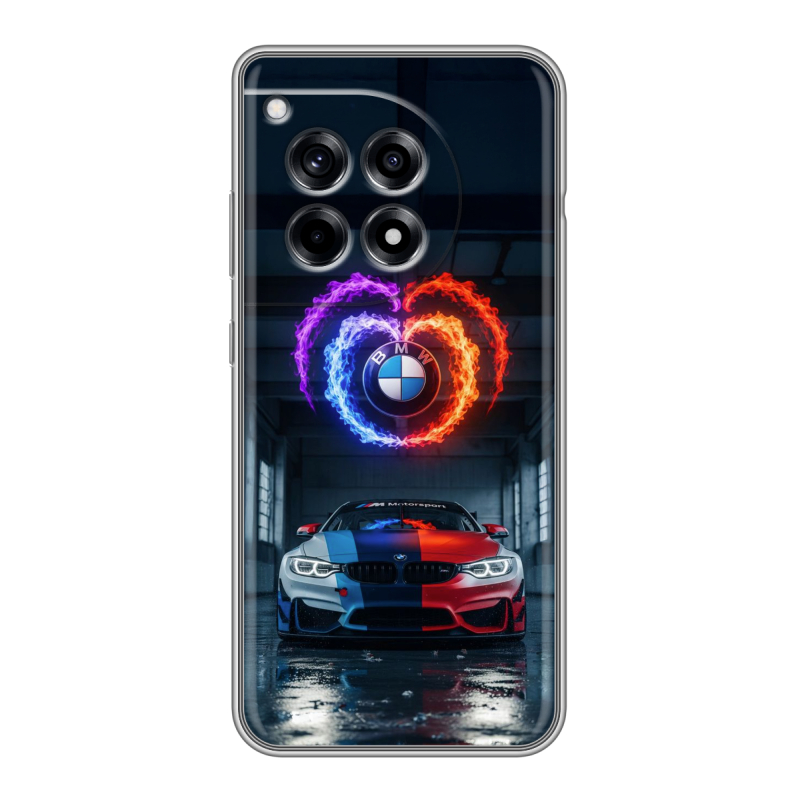 Силиконовый чехол на OnePlus Ace 3 с принтом BMW БМВ Силиконовый чехол на OnePlus Ace 3 с принтом BMW БМВ