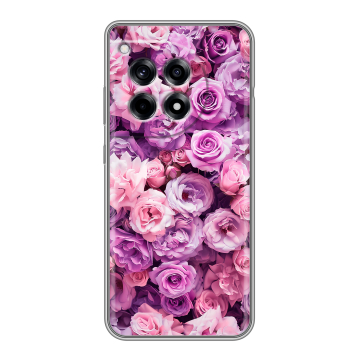 Силиконовый чехол на OnePlus 12R с принтом лавандовые розы Силиконовый чехол на OnePlus 12R с принтом лавандовые розы