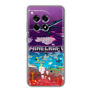 Силиконовый чехол на OnePlus 12R с принтом Майнкрафт Minecraft Силиконовый чехол на OnePlus 12R с принтом Майнкрафт Minecraft
