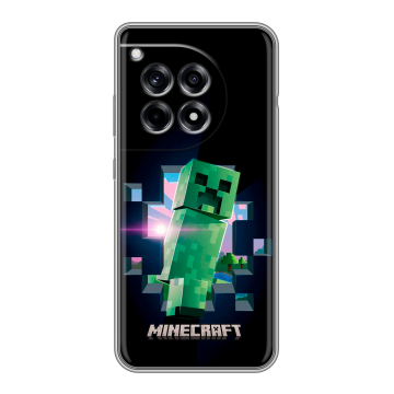 Силиконовый чехол на OnePlus 12R с принтом Майнкрафт Minecraft Силиконовый чехол на OnePlus 12R с принтом Майнкрафт Minecraft