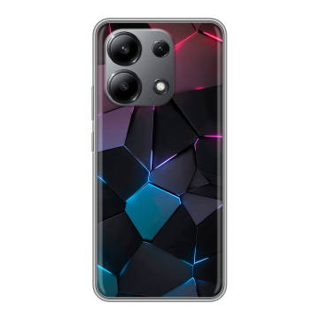 Силиконовый чехол на Xiaomi Redmi Note 13 4G с принтом Геометрия неона Силиконовый чехол на Xiaomi Redmi Note 13 4G с принтом Геометрия неона