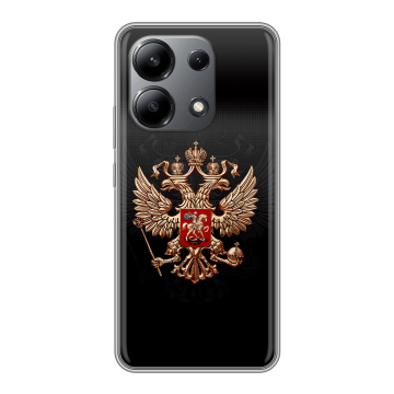 Силиконовый чехол на Xiaomi Redmi Note 13 4G с принтом Герб России Силиконовый чехол на Xiaomi Redmi Note 13 4G с принтом Герб России