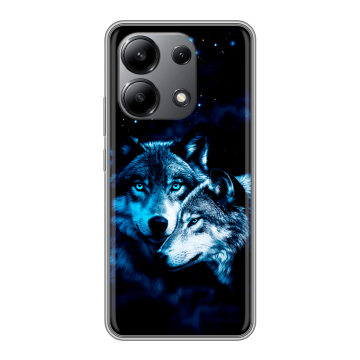 Силиконовый чехол на Xiaomi Redmi Note 13 4G с принтом Волки Силиконовый чехол на Xiaomi Redmi Note 13 4G с принтом Волки