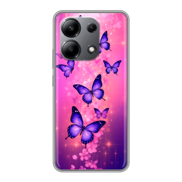 Силиконовый чехол на Xiaomi Redmi Note 13 4G с принтом Бабочки