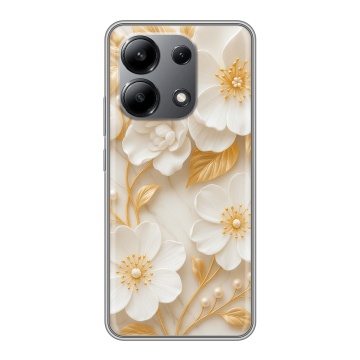 Силиконовый чехол на Xiaomi Redmi Note 13 4G с принтом Цветы