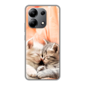 Силиконовый чехол на Xiaomi Redmi Note 13 4G с принтом Котята Силиконовый чехол на Xiaomi Redmi Note 13 4G с принтом Котята