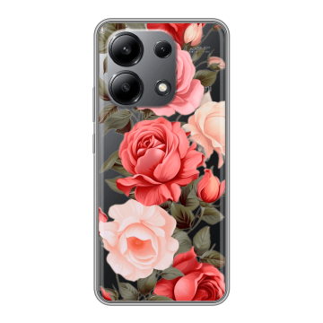 Силиконовый чехол на Xiaomi Redmi Note 13 4G с принтом Розы Силиконовый чехол на Xiaomi Redmi Note 13 4G с принтом Розы