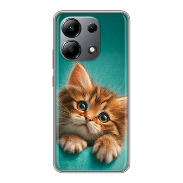 Силиконовый чехол на Xiaomi Redmi Note 13 4G с принтом котенок