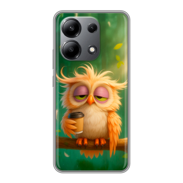 Силиконовый чехол на Xiaomi Redmi Note 13 4G с принтом сова
