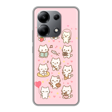 Силиконовый чехол на Xiaomi Redmi Note 13 4G с принтом Hello Kitty Хелоу Кити Силиконовый чехол на Xiaomi Redmi Note 13 4G с принтом Hello Kitty Хелоу Кити