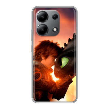 Силиконовый чехол на Xiaomi Redmi Note 13 4G с принтом Как приручить дракона Силиконовый чехол на Xiaomi Redmi Note 13 4G с принтом Как приручить дракона