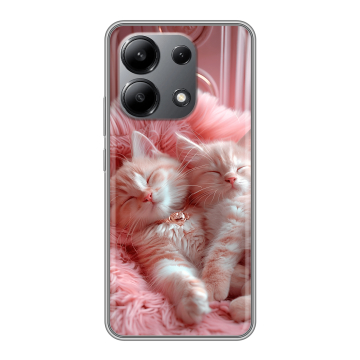 Силиконовый чехол на Xiaomi Redmi Note 13 4G с принтом котята котики Силиконовый чехол на Xiaomi Redmi Note 13 4G с принтом котята котики
