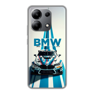 Силиконовый чехол на Xiaomi Redmi Note 13 4G с принтом БМВ BMW Силиконовый чехол на Xiaomi Redmi Note 13 4G с принтом БМВ BMW