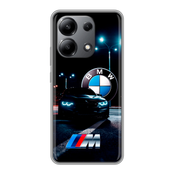 Силиконовый чехол на Xiaomi Redmi Note 13 4G с принтом БМВ BMW Силиконовый чехол на Xiaomi Redmi Note 13 4G с принтом БМВ BMW