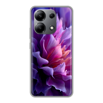 Силиконовый чехол на Xiaomi Redmi Note 13 4G с принтом женский цветы