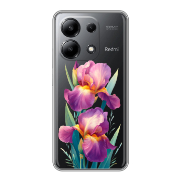 Силиконовый чехол на Xiaomi Redmi Note 13 4G с принтом Цветы орхидеи