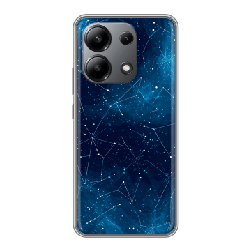 Силиконовый чехол на Xiaomi Redmi Note 13 4G с принтом Космос звезды