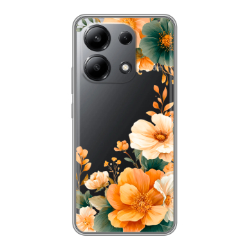 Силиконовый чехол на Xiaomi Redmi Note 13 4G с принтом Цветы принт