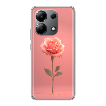 Силиконовый чехол на Xiaomi Redmi Note 13 4G с принтом Розовая роза