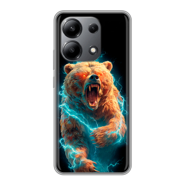 Силиконовый чехол на Xiaomi Redmi Note 13 4G с принтом Медведь