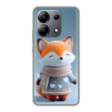 Силиконовый чехол на Xiaomi Redmi Note 13 4G с принтом Лиса