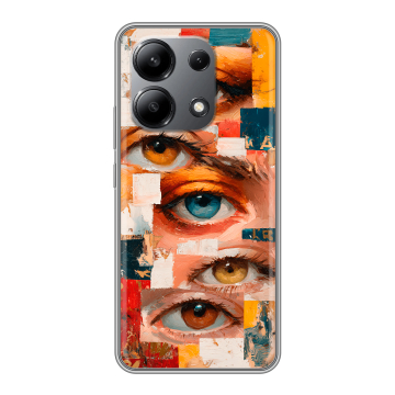 Силиконовый чехол на Xiaomi Redmi Note 13 4G с принтом Модный принт