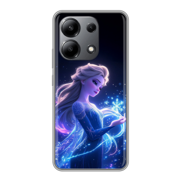 Силиконовый чехол на Xiaomi Redmi Note 13 4G с принтом Холодное сердце Frozen Силиконовый чехол на Xiaomi Redmi Note 13 4G с принтом Холодное сердце Frozen