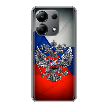 Силиконовый чехол на Xiaomi Redmi Note 13 4G с принтом Флаг России