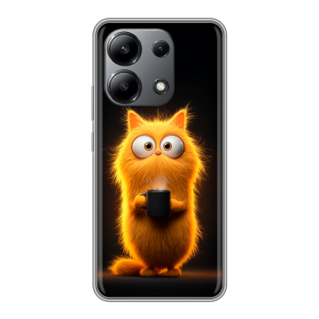 Силиконовый чехол на Xiaomi Redmi Note 13 4G с принтом Смешной кот Силиконовый чехол на Xiaomi Redmi Note 13 4G с принтом Смешной кот