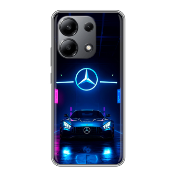 Силиконовый чехол на Xiaomi Redmi Note 13 4G с принтом Mercedes Мерседес