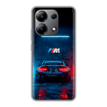 Силиконовый чехол на Xiaomi Redmi Note 13 4G с принтом BMW БМВ