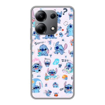 Силиконовый чехол на Xiaomi Redmi Note 13 4G с принтом Лило и Стич Силиконовый чехол на Xiaomi Redmi Note 13 4G с принтом Лило и Стич