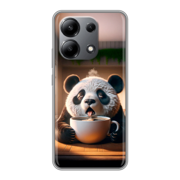 Силиконовый чехол на Xiaomi Redmi Note 13 4G с принтом смешная панда Силиконовый чехол на Xiaomi Redmi Note 13 4G с принтом смешная панда
