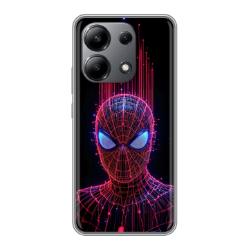 Силиконовый чехол на Xiaomi Redmi Note 13 4G с принтом Spiderman Человек паук Силиконовый чехол на Xiaomi Redmi Note 13 4G с принтом Spiderman Человек паук
