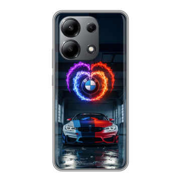 Силиконовый чехол на Xiaomi Redmi Note 13 4G с принтом BMW БМВ Силиконовый чехол на Xiaomi Redmi Note 13 4G с принтом BMW БМВ